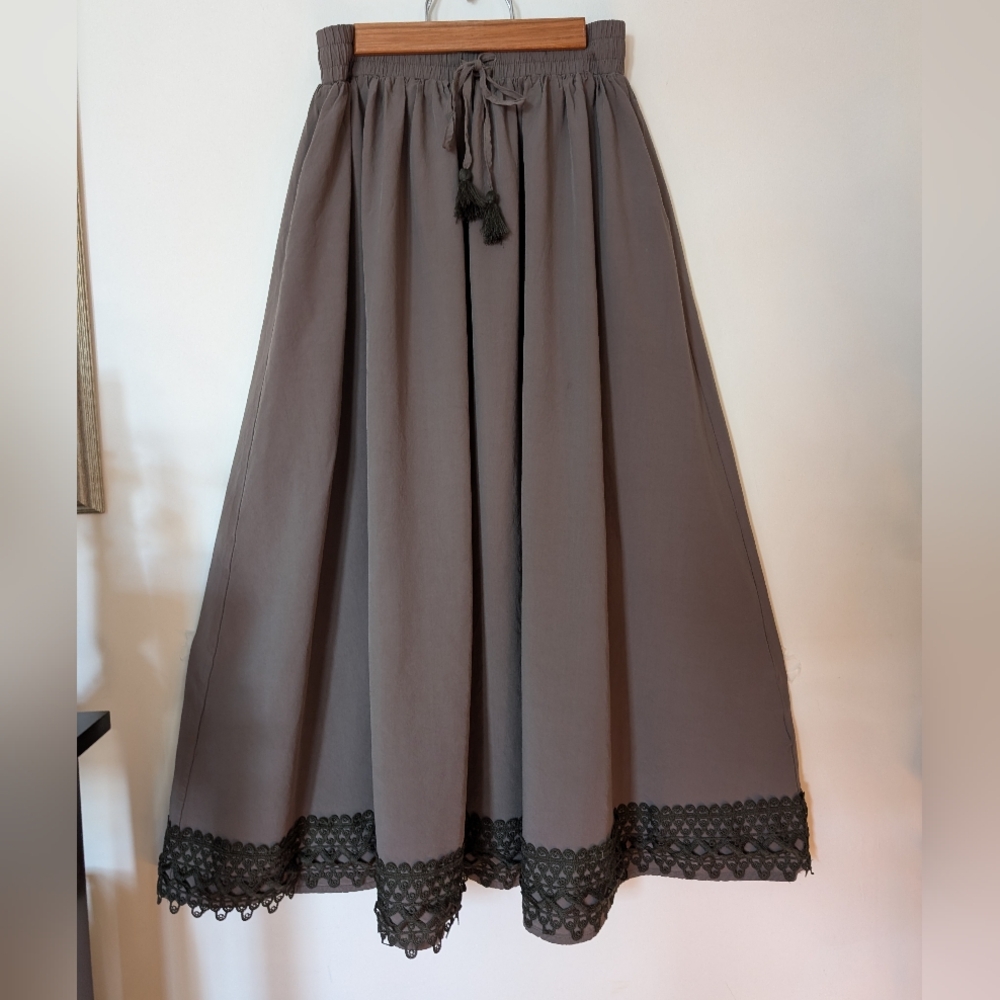 Scarlet Darkness skirt, Olive, dark cottagecore